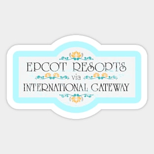 Epcot International Gateway Vintage Sticker